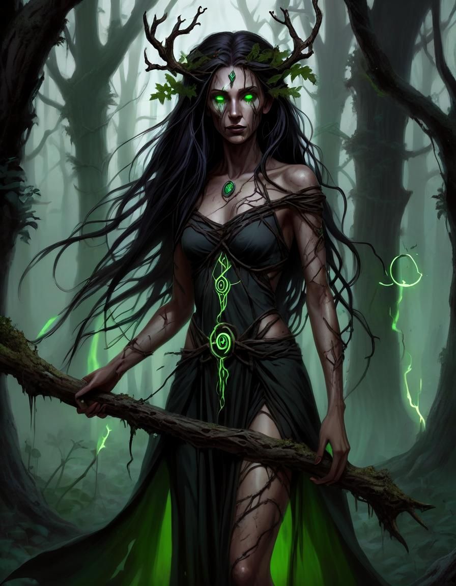 The Darach: A Dark Druid in Decaying Forest