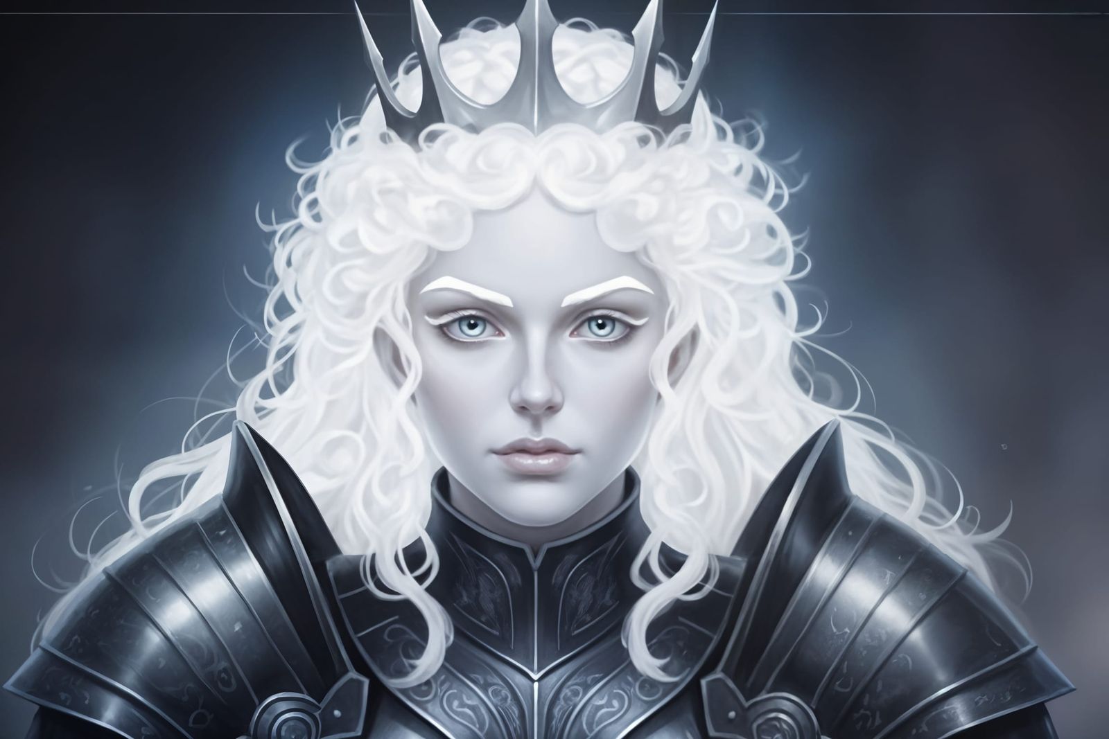 Fantasy Warrior Queen in Ethereal Illustration Style