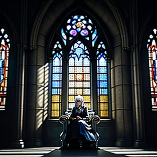 Gothic Beauty Reigns in Realistic Anime Castle