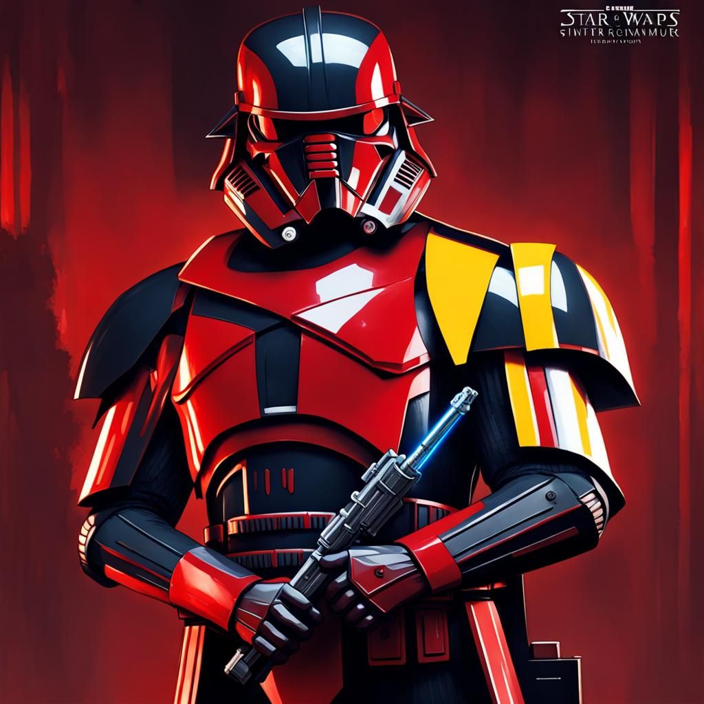 Sith Crimson Guard Dark Trooper with Electro Sword