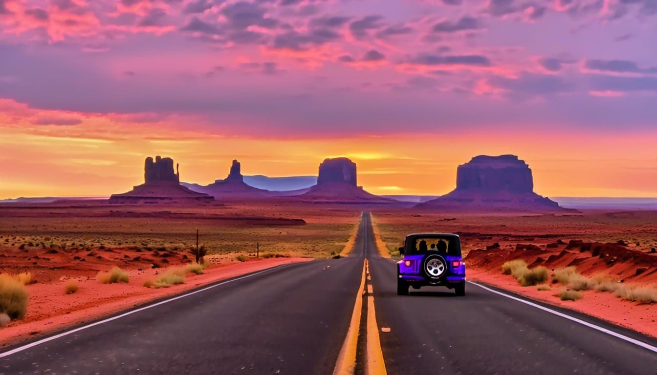 Route 66 Sunset: Monument Valley Adventure