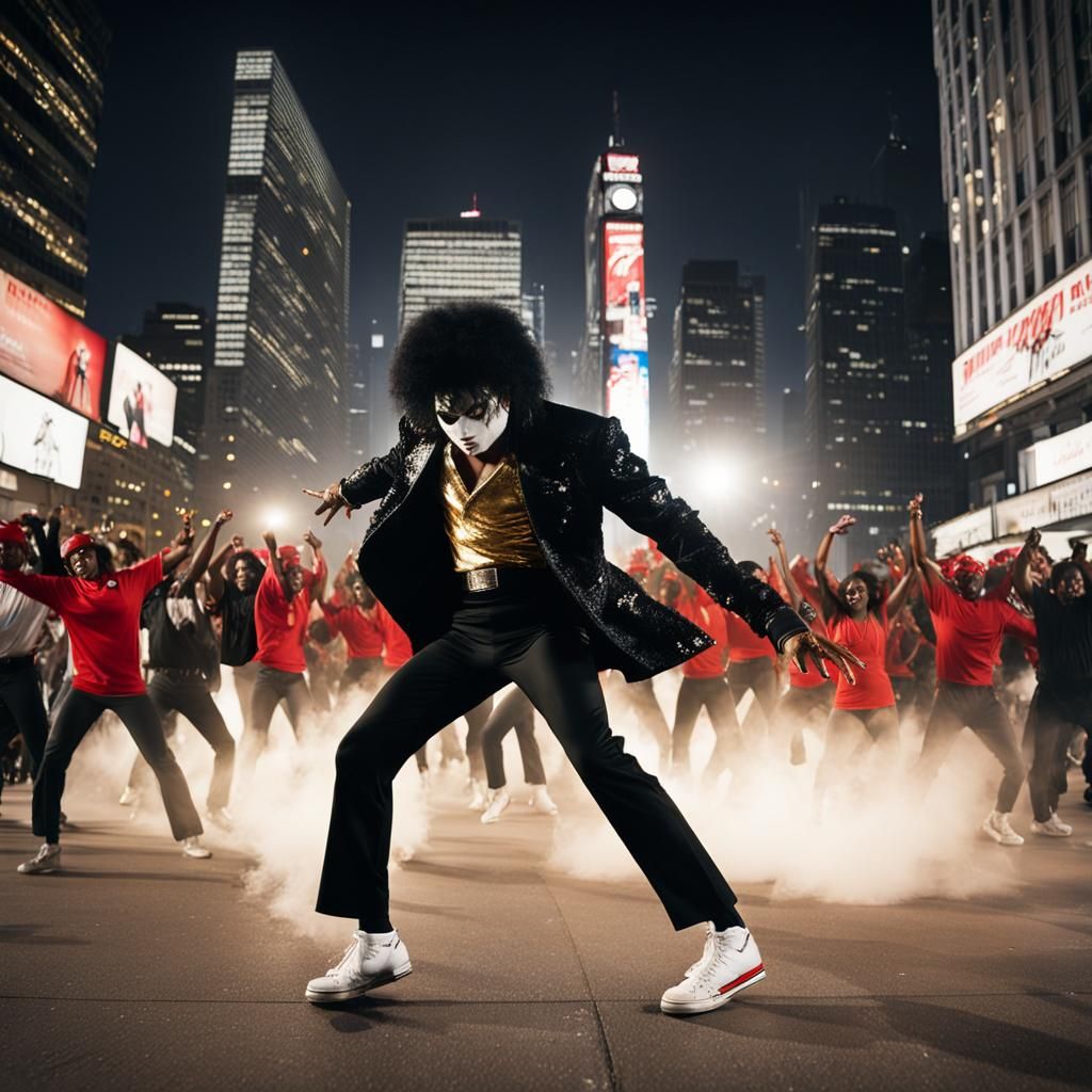 Girl in Michael Jackson Thriller Dance Scene