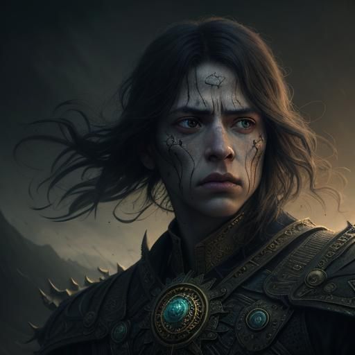 Dramatic Digital Painting of Fear