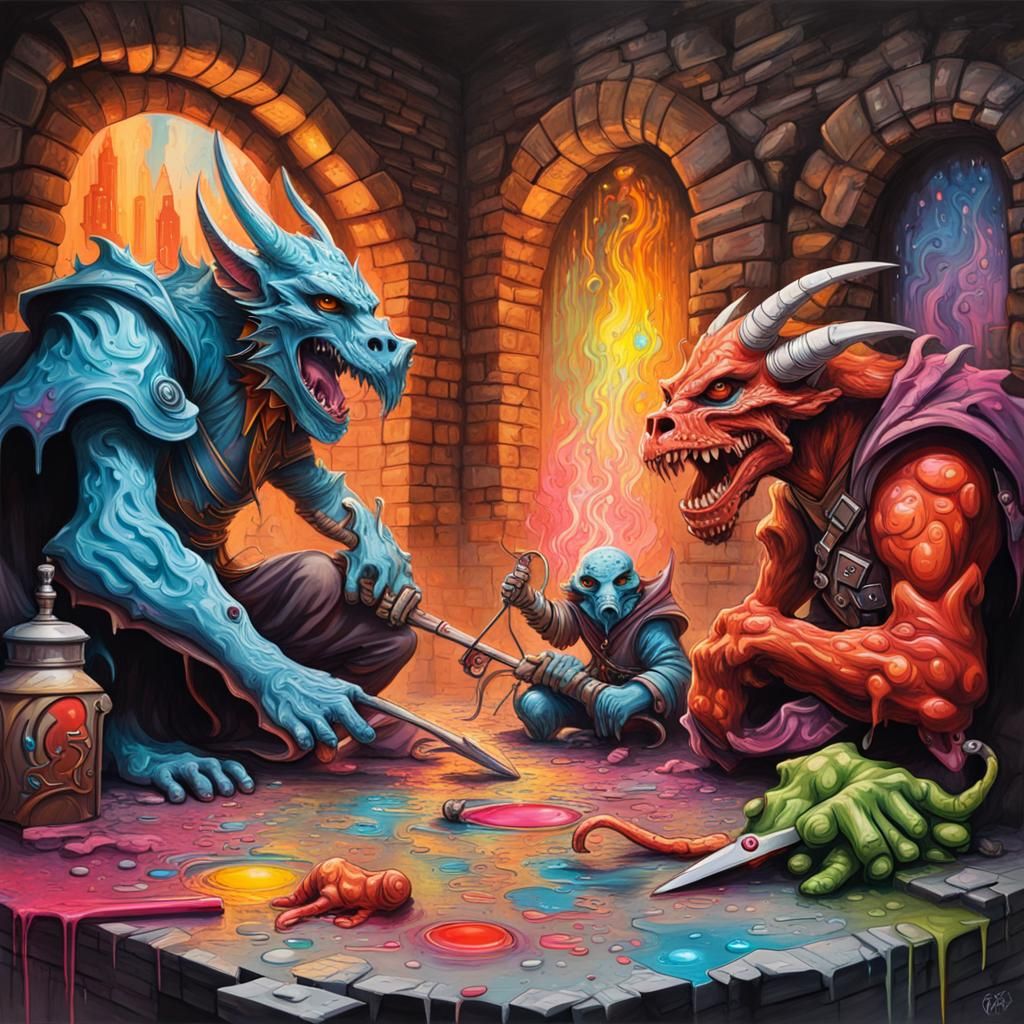 Dungeons and Dragons Graffiti Art
