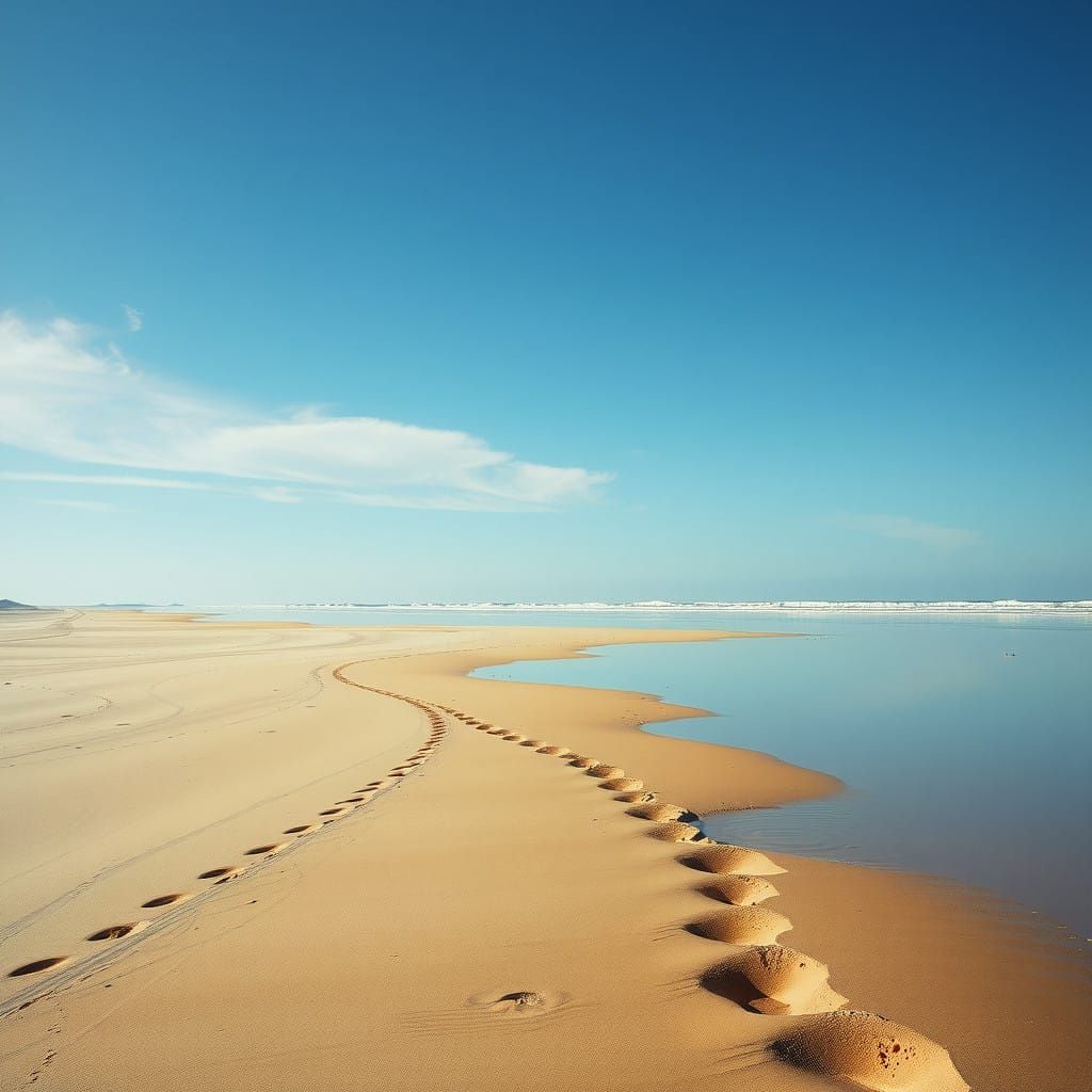 Ethereal Desert Landscape Reflects Mysterious Future