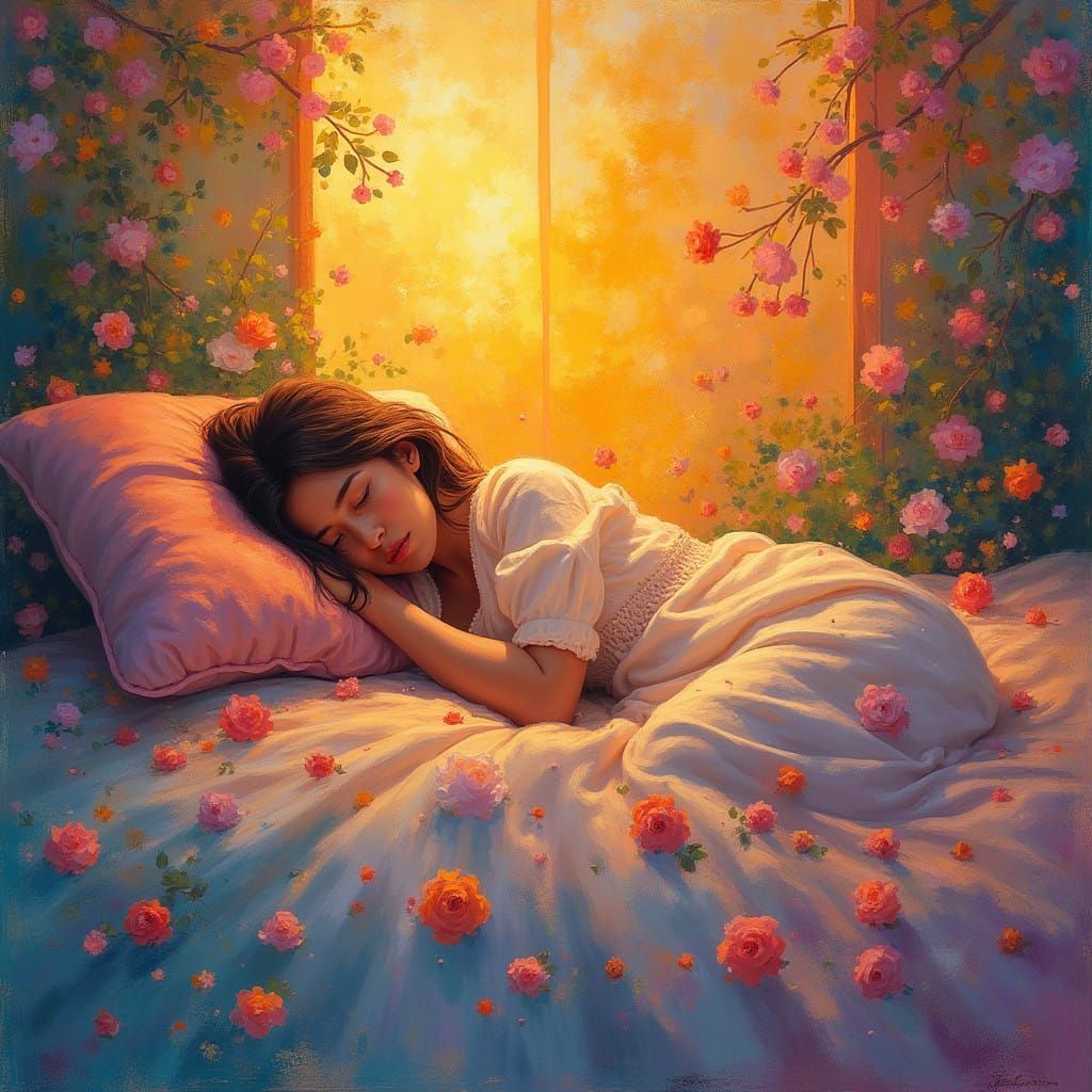 Golden Dreamscape in Vibrant Colours