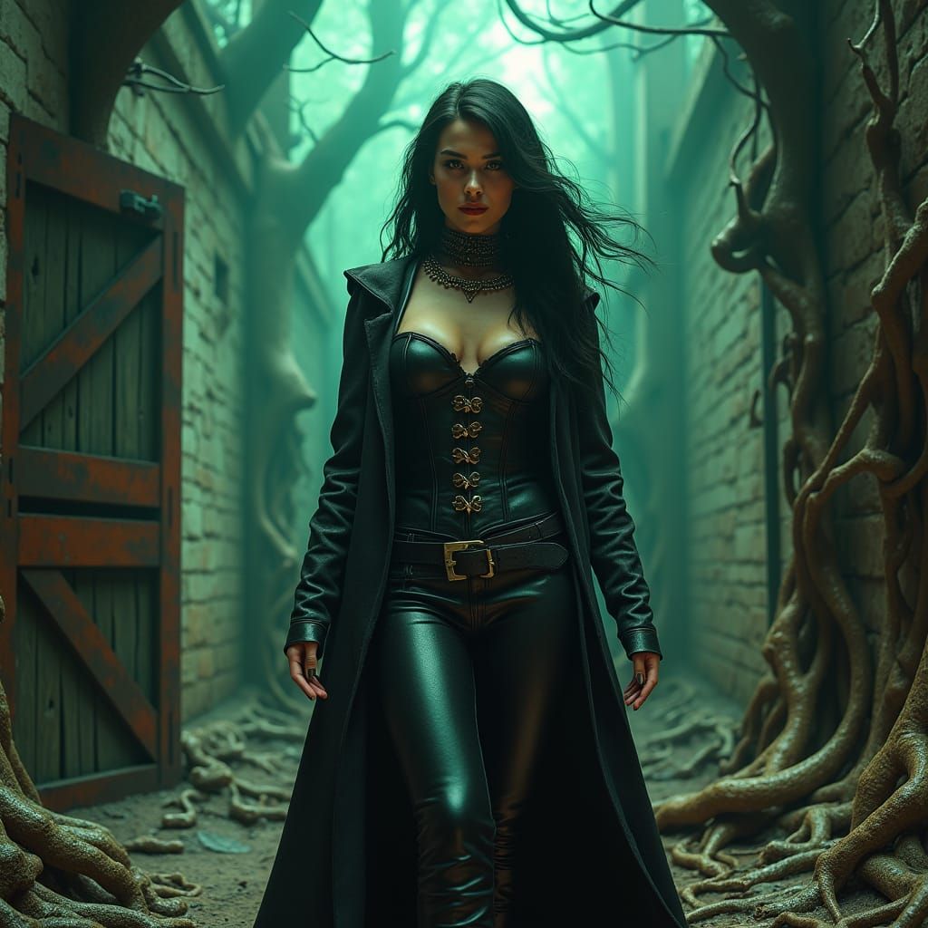 Ilsa the Snake Queen in Leather at Black Boot Prison