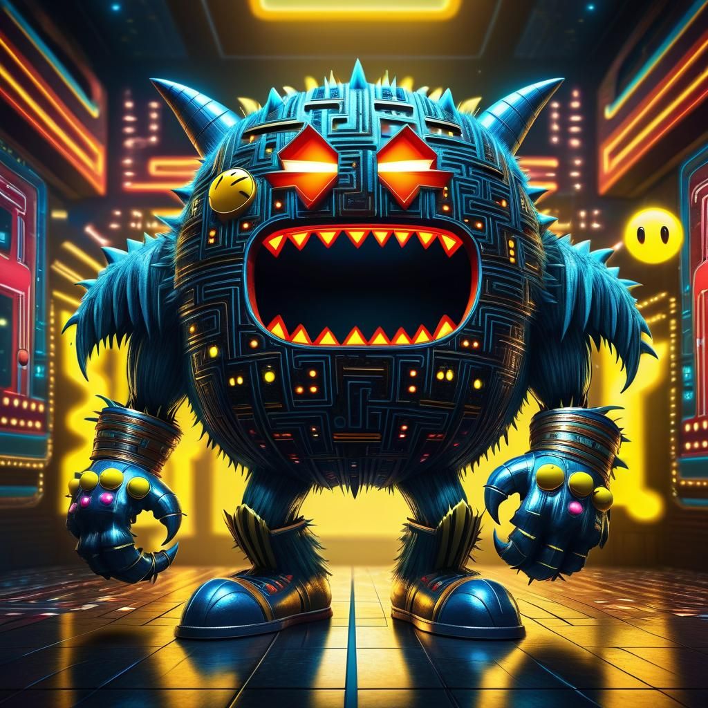 Retro Futuristic Pacman