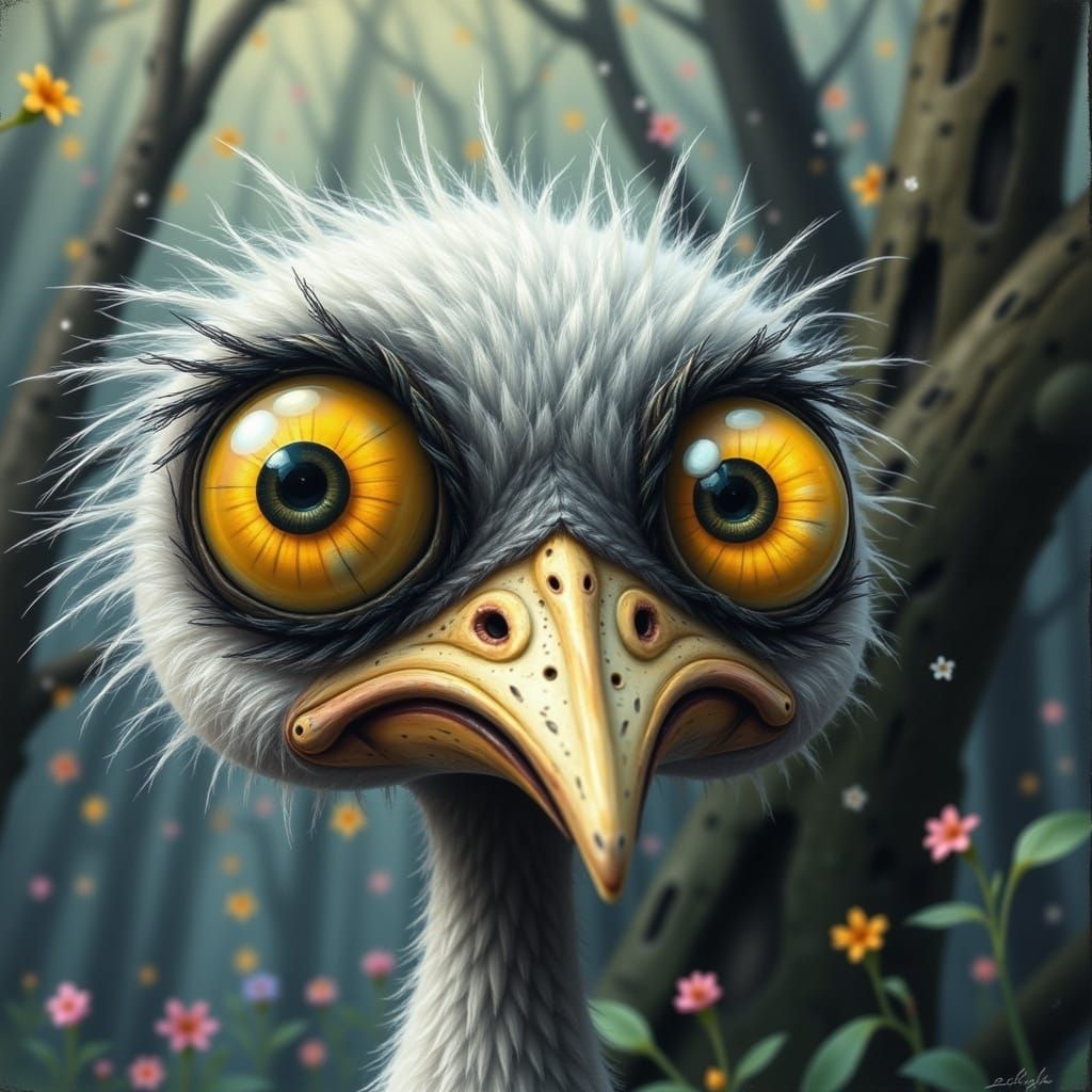 Shoebill <lora:Crazy Eyes:1.0>