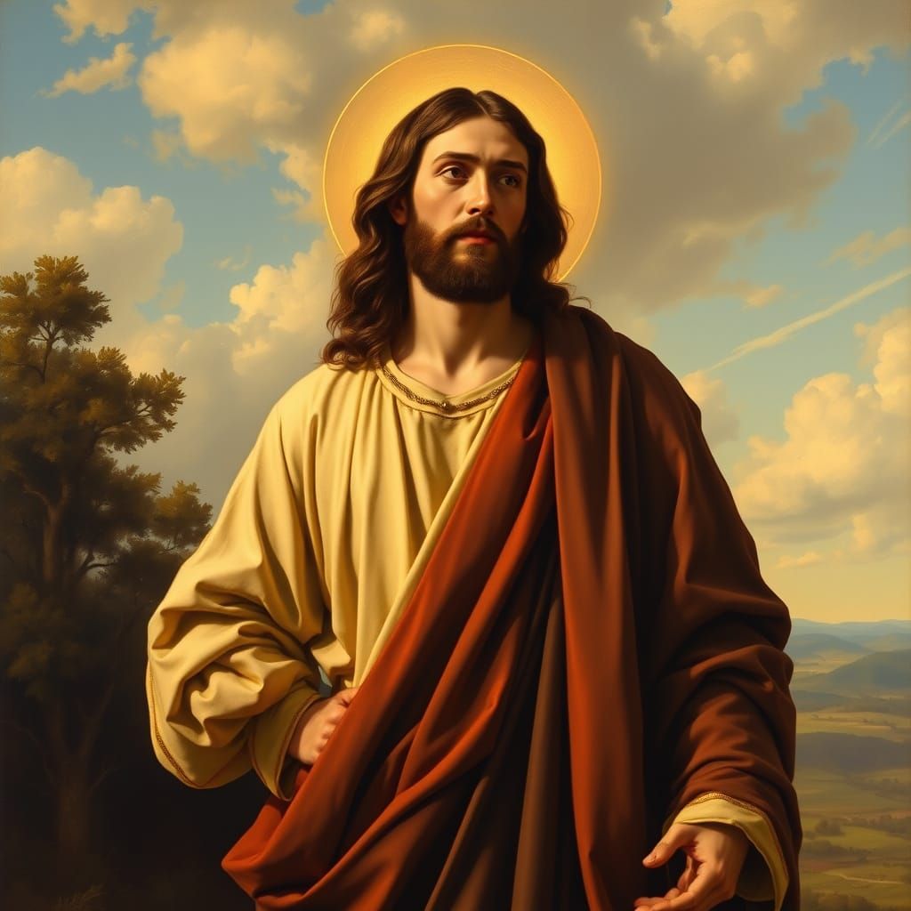 Jesus in Golden Renaissance Style