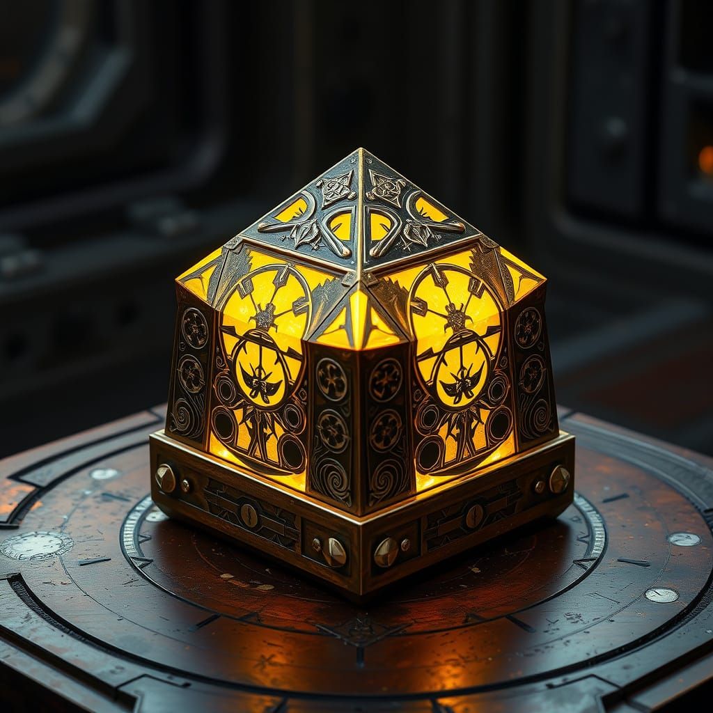 Prism-Shaped Holocron on War Room Holotable