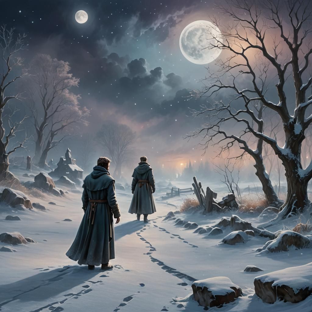 Ethereal Figure Between Worlds: A Digital Masterpiece