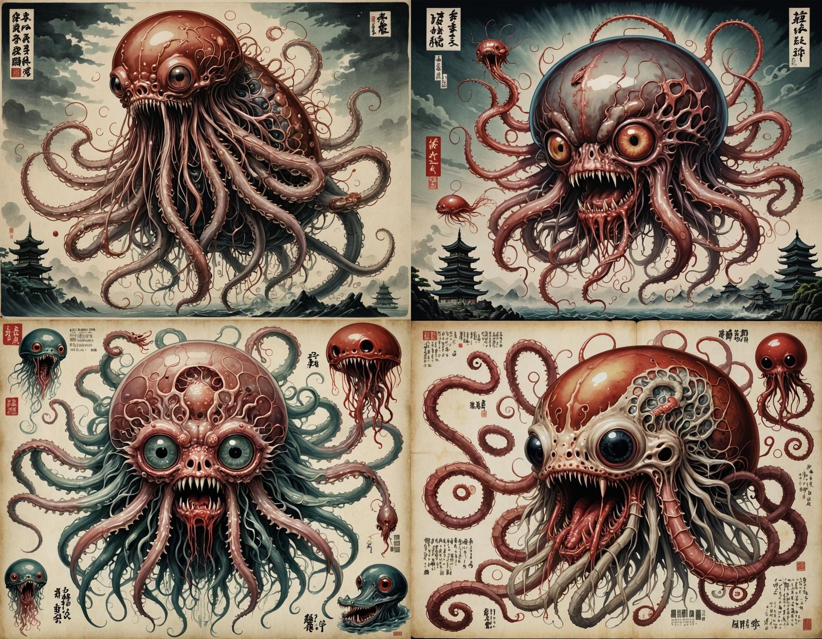 Mythical Hybrid Creature with Bizarre Anatomy