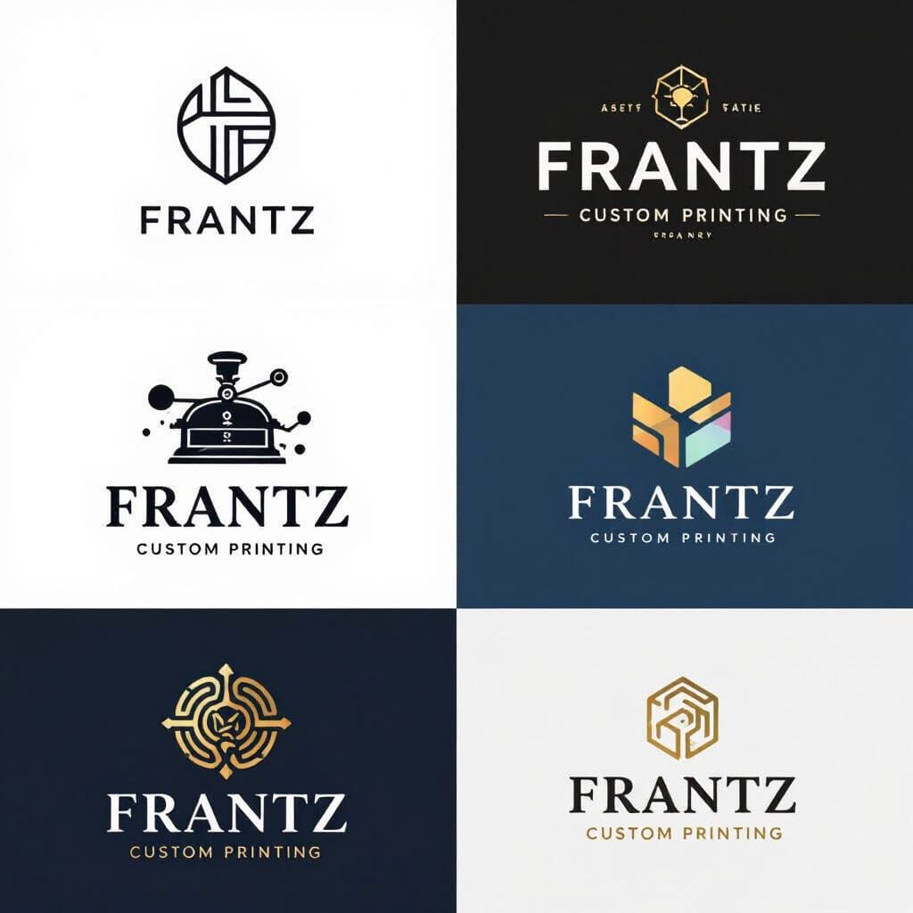 8 Unique Logos for Frantz Custom Printing