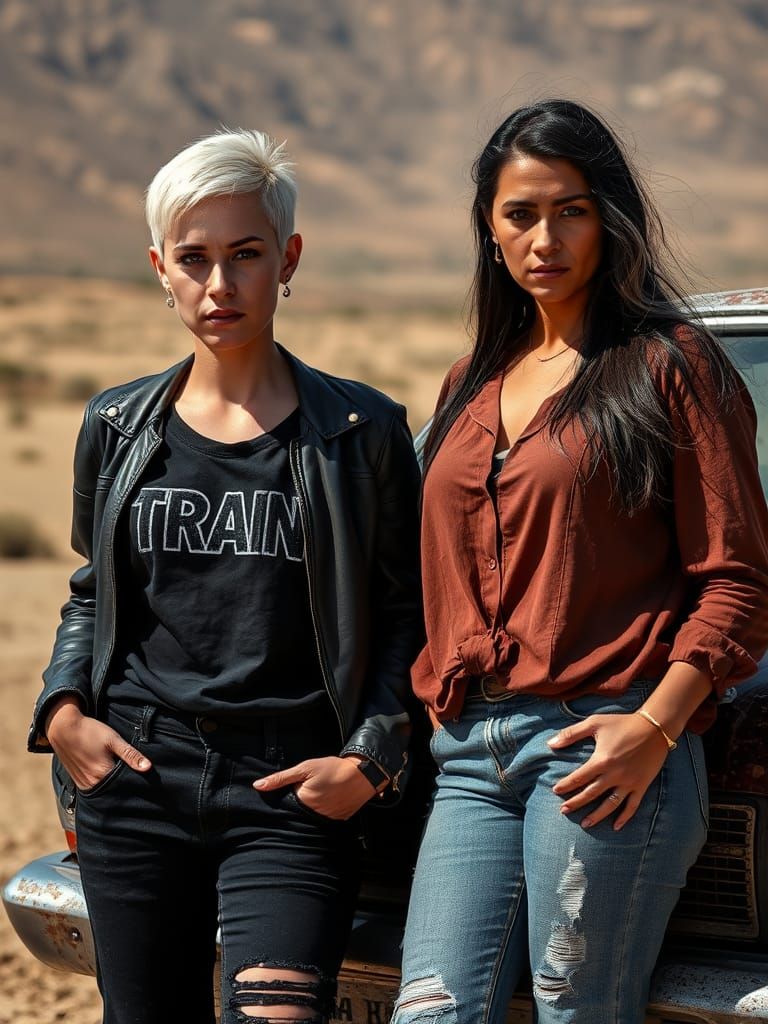 Women in Desolate Landscape, Gritty Realism and Cinematic Ae...