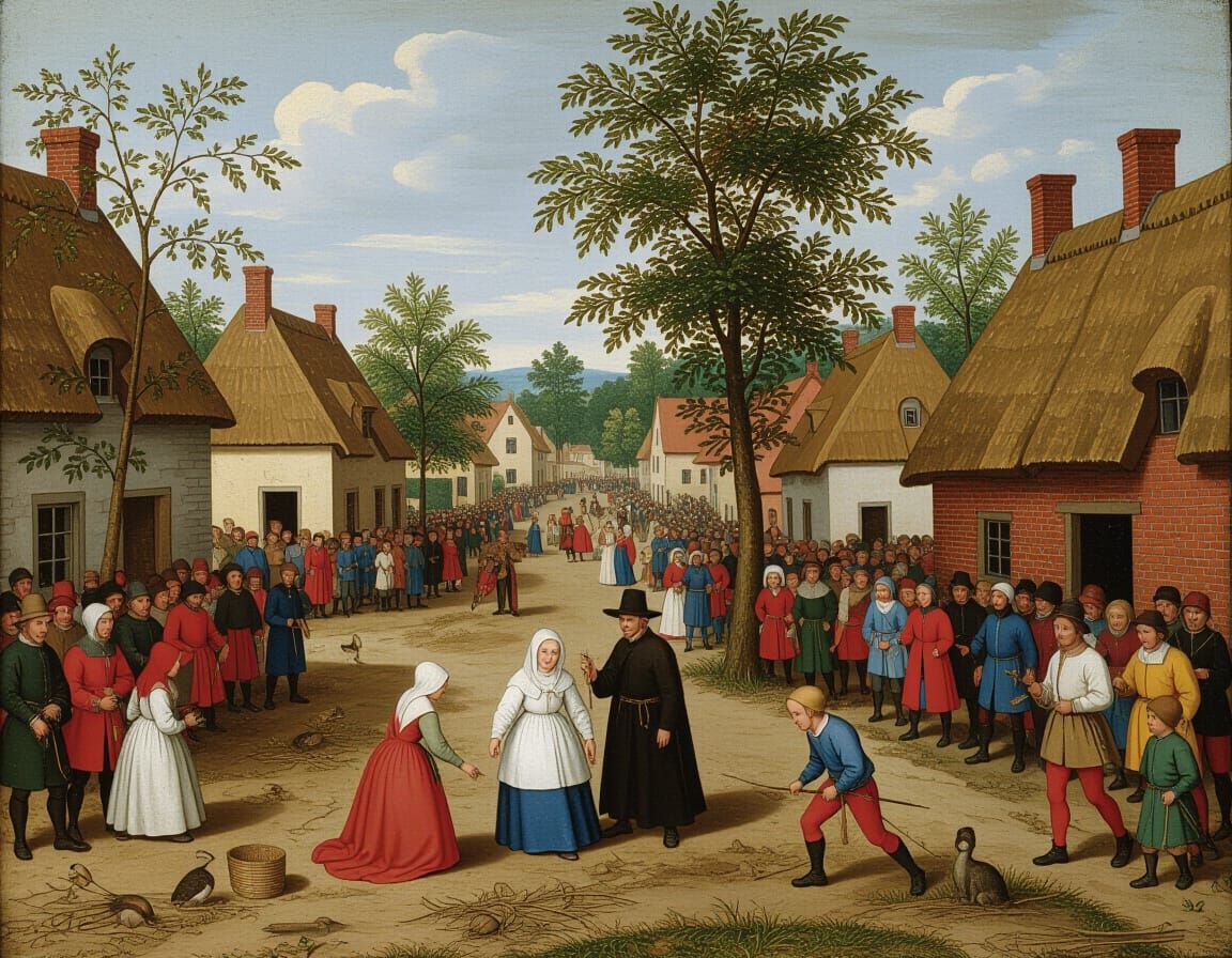 Lively Village Festival in Renaissance Style