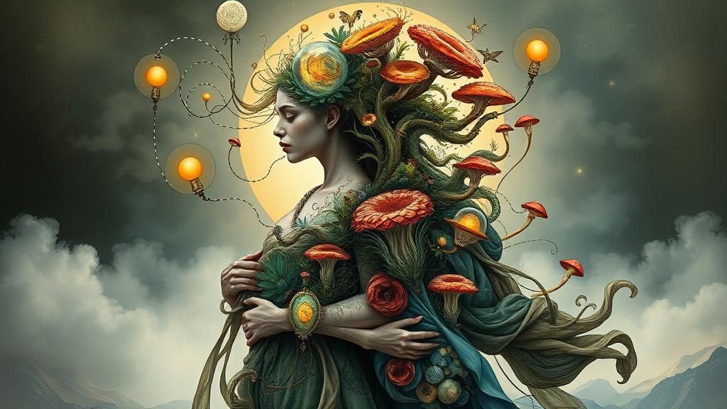 Ethereal Figures in Dreamlike Surrealcore Mindscape