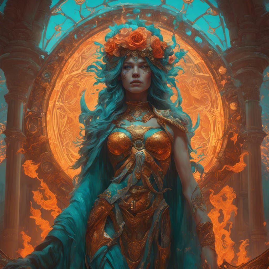 Death Goddess Concept Art in Art Nouveau Style