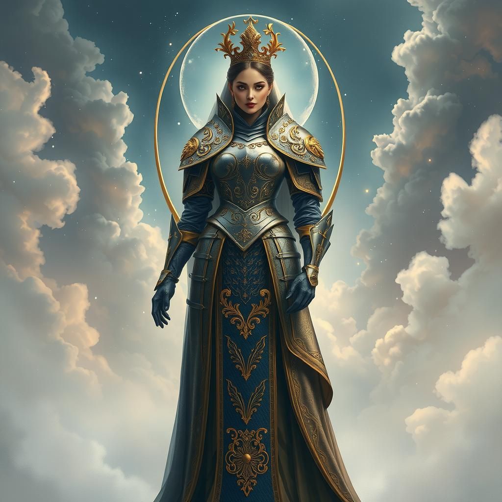 Regal Knight in Dreamlike Armor