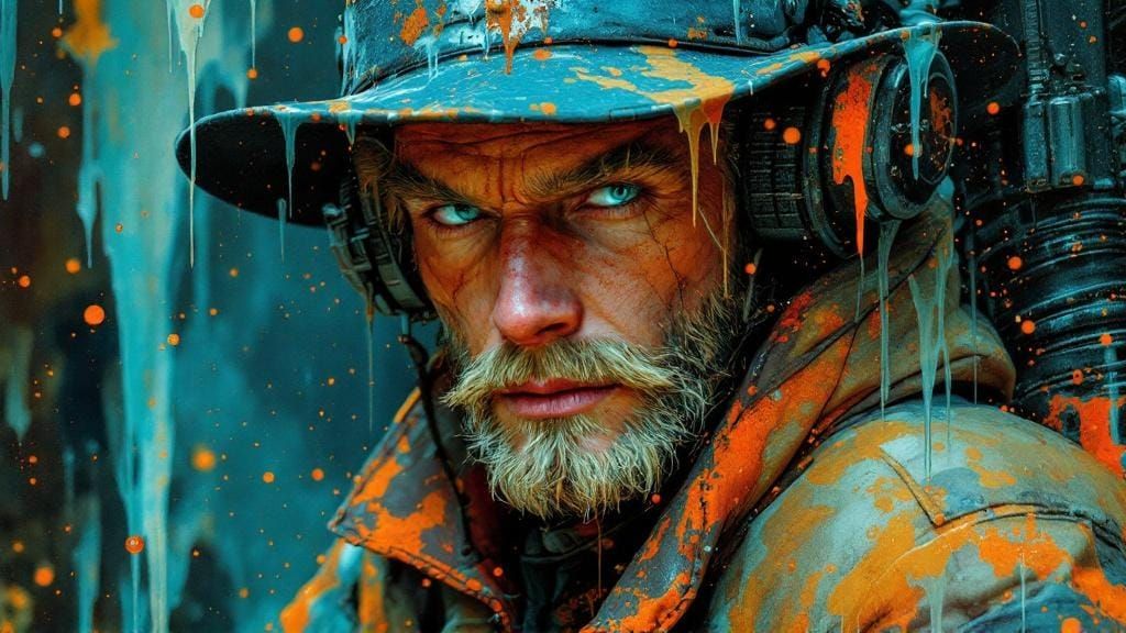 Encaustic Art Fusion with Molten Wax Drips