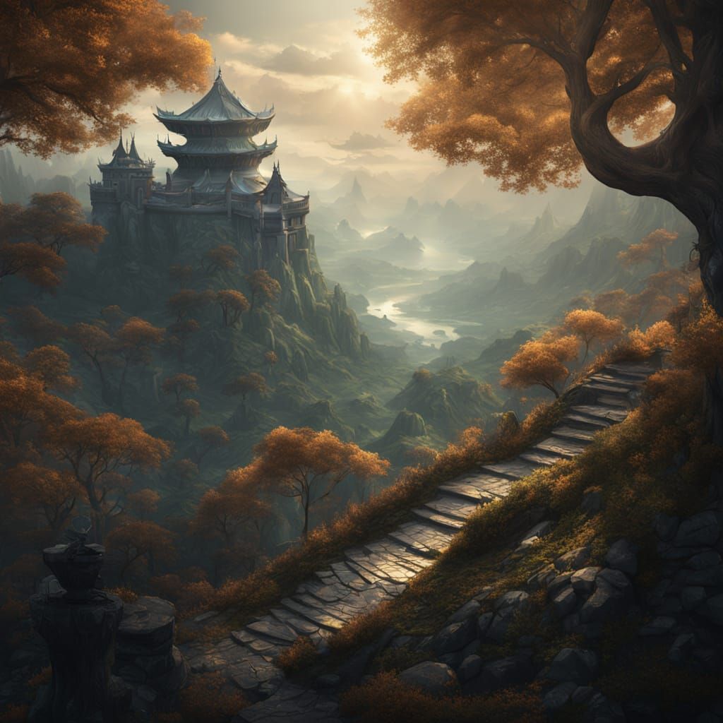 Mystic Dragon Flight Over Enchanted Forest