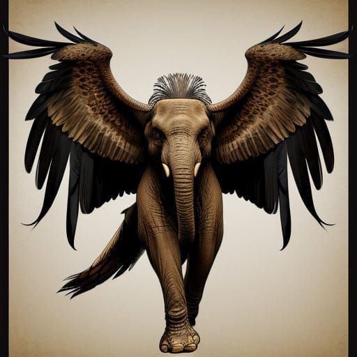 Eagle Elephant Hybrid in Majestic Style