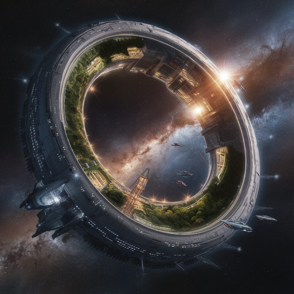Bishops Ring: Colossal Space City in Deep Space