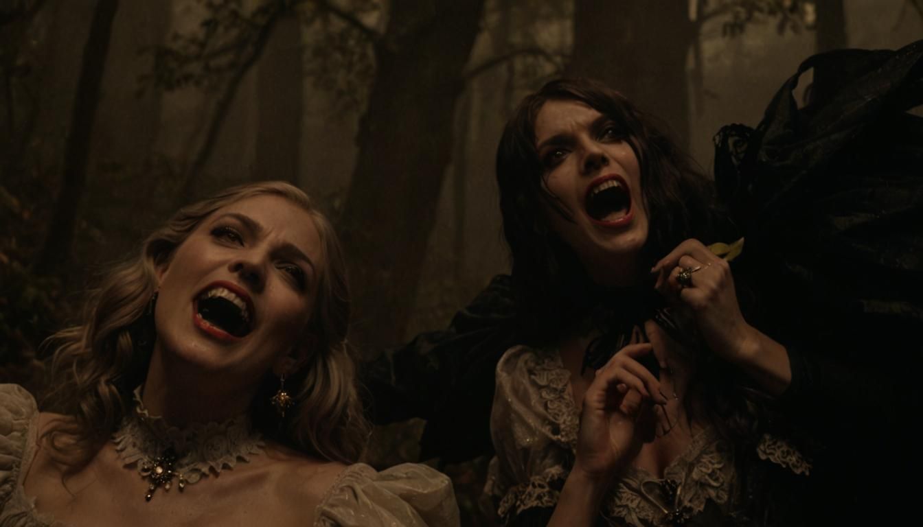 Taylor Swift and Lady Gaga as Gothic Horror Vampires