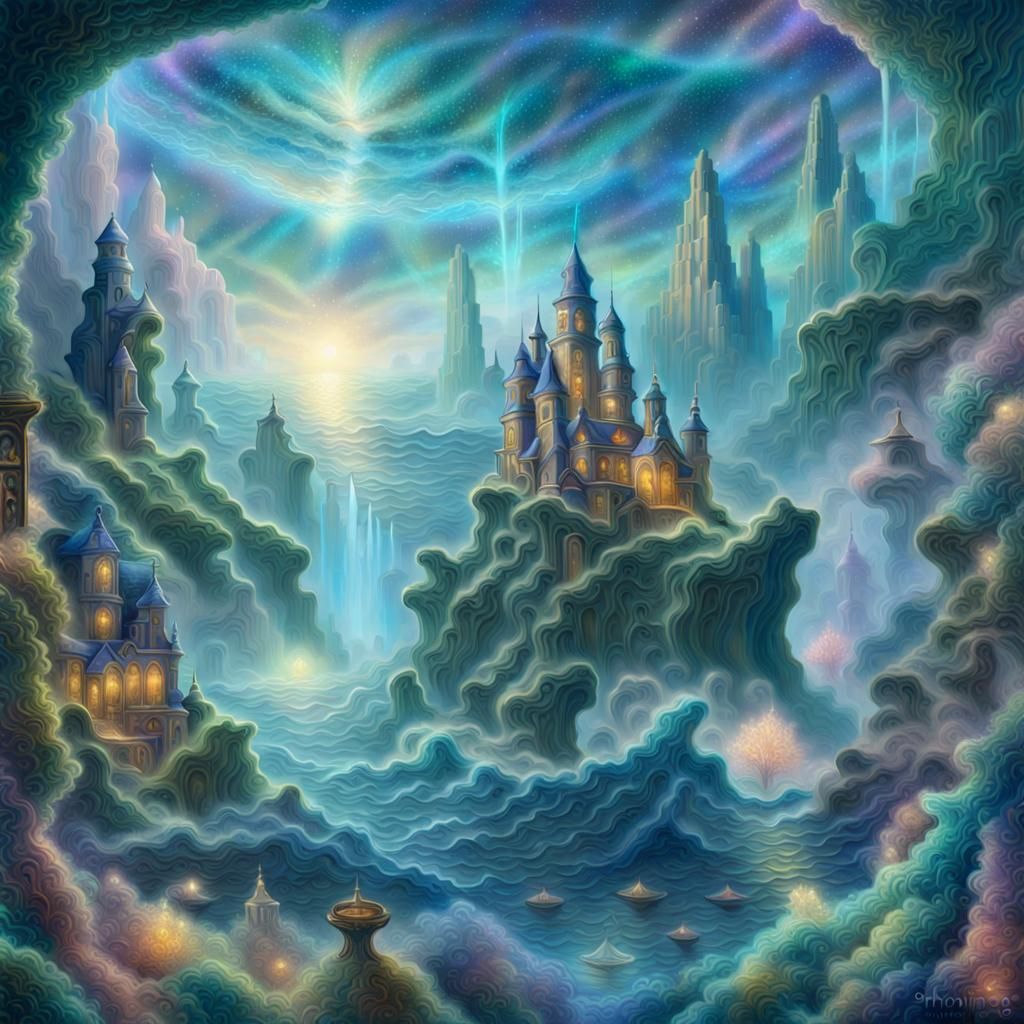 Atlantis at the bottom of the sea