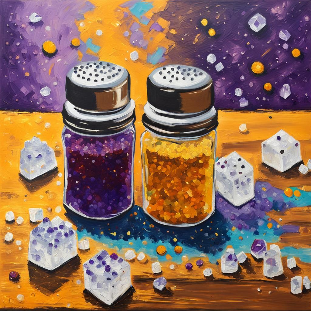 Cafe Table Still Life: Salt and Pepper Shakers