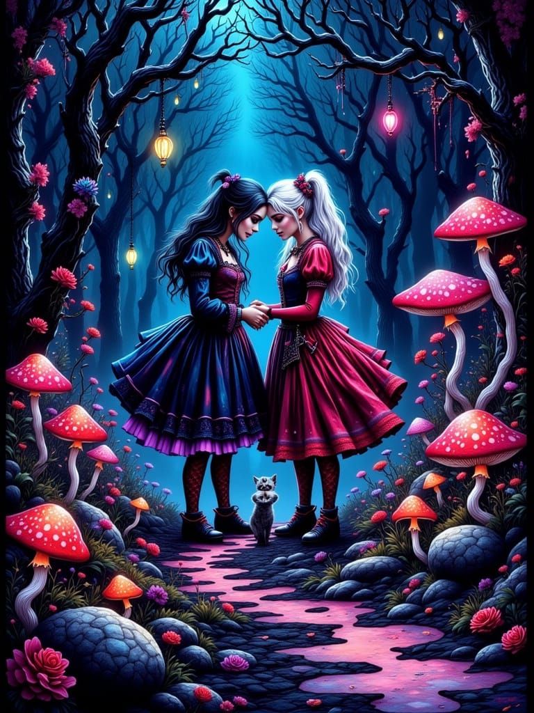 Alice and Harley in Gothic Wonderland