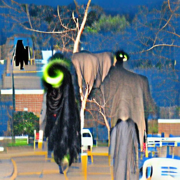 Towering Cloaked Figure with Glowing Eyes