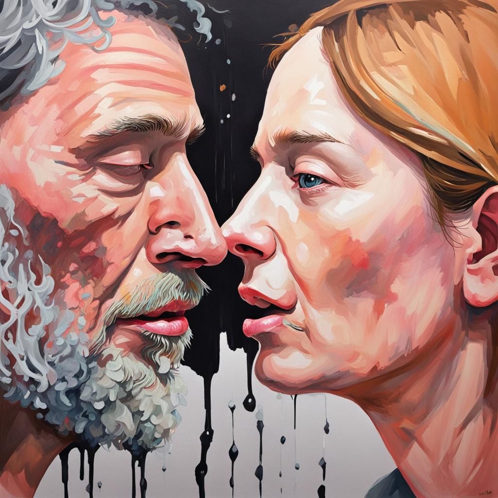 Detailed Gouache Painting of Forgiveness and Renewal