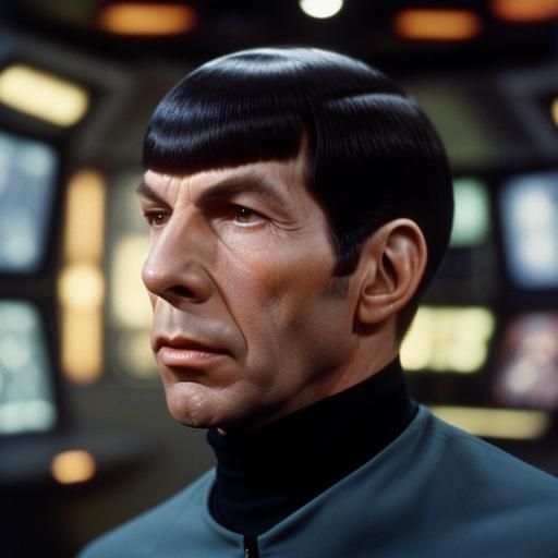 Leonard Nimoy as Spock on the USS Enterprise