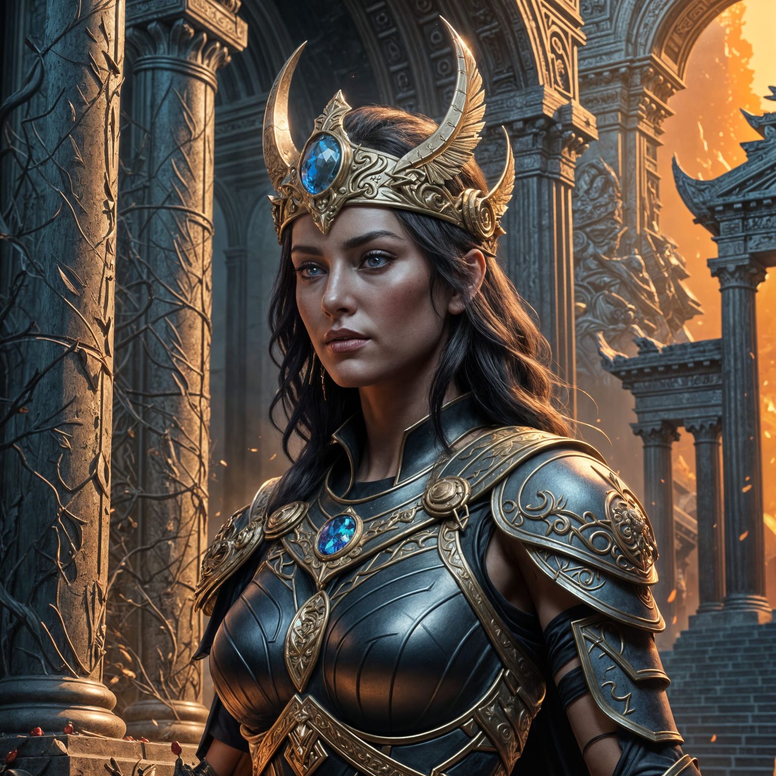 Sensual Goddess Hades Reigns in a Fantastical Realm