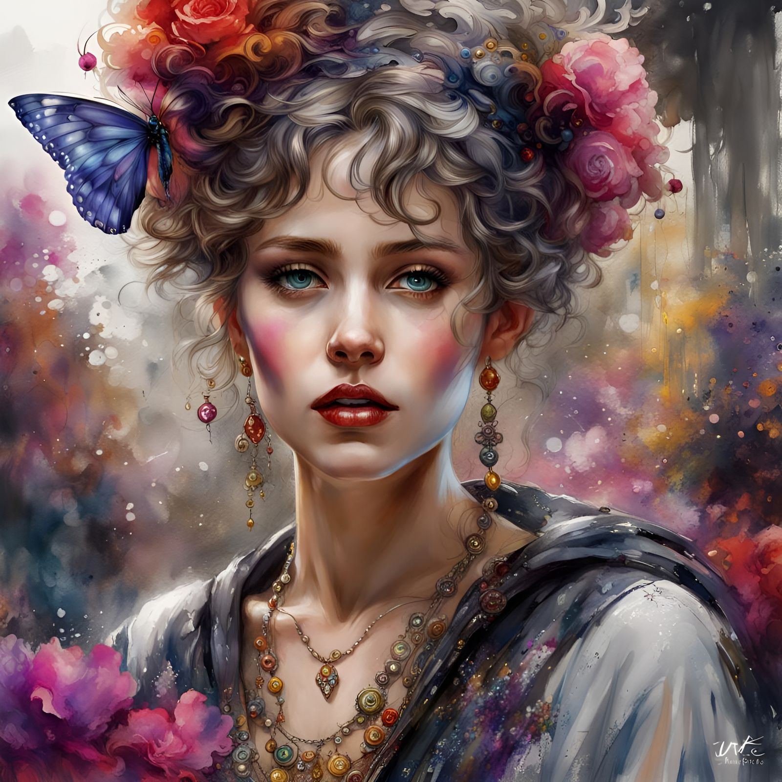 Beautiful woman, Whimsical by Pino Daeni