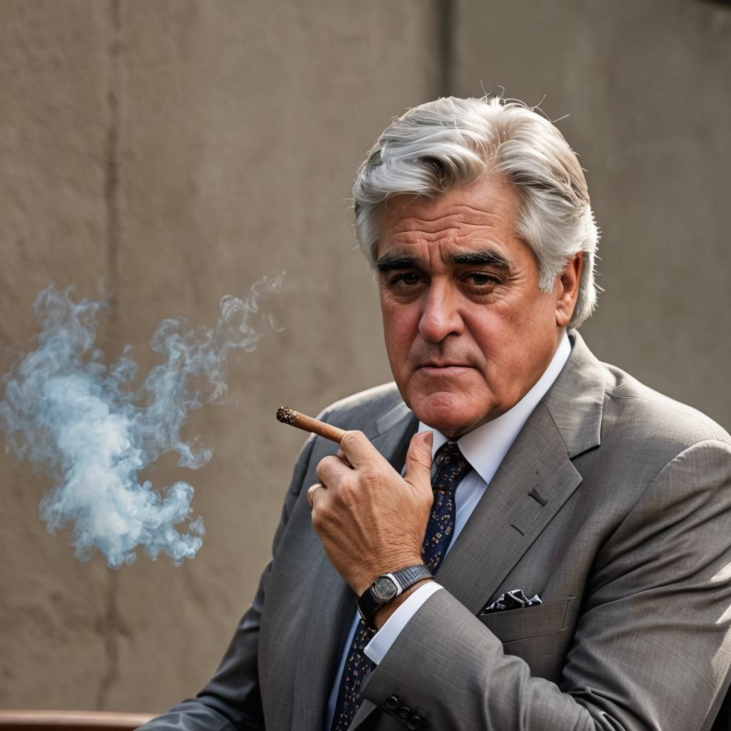 Jay Leno Smoking a Cigar, Professional Photography