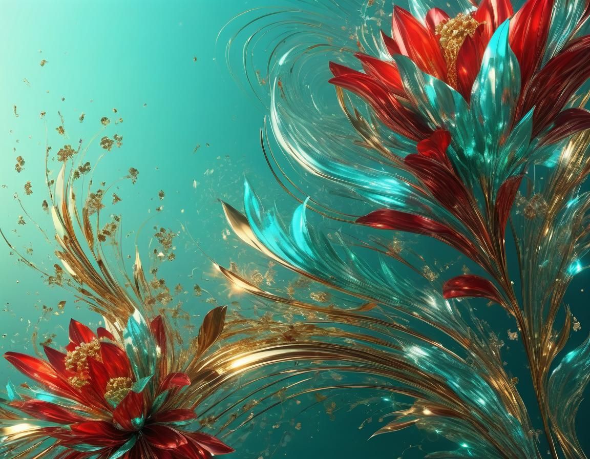 Ethereal Abstract Floral Art in LightWave 3D