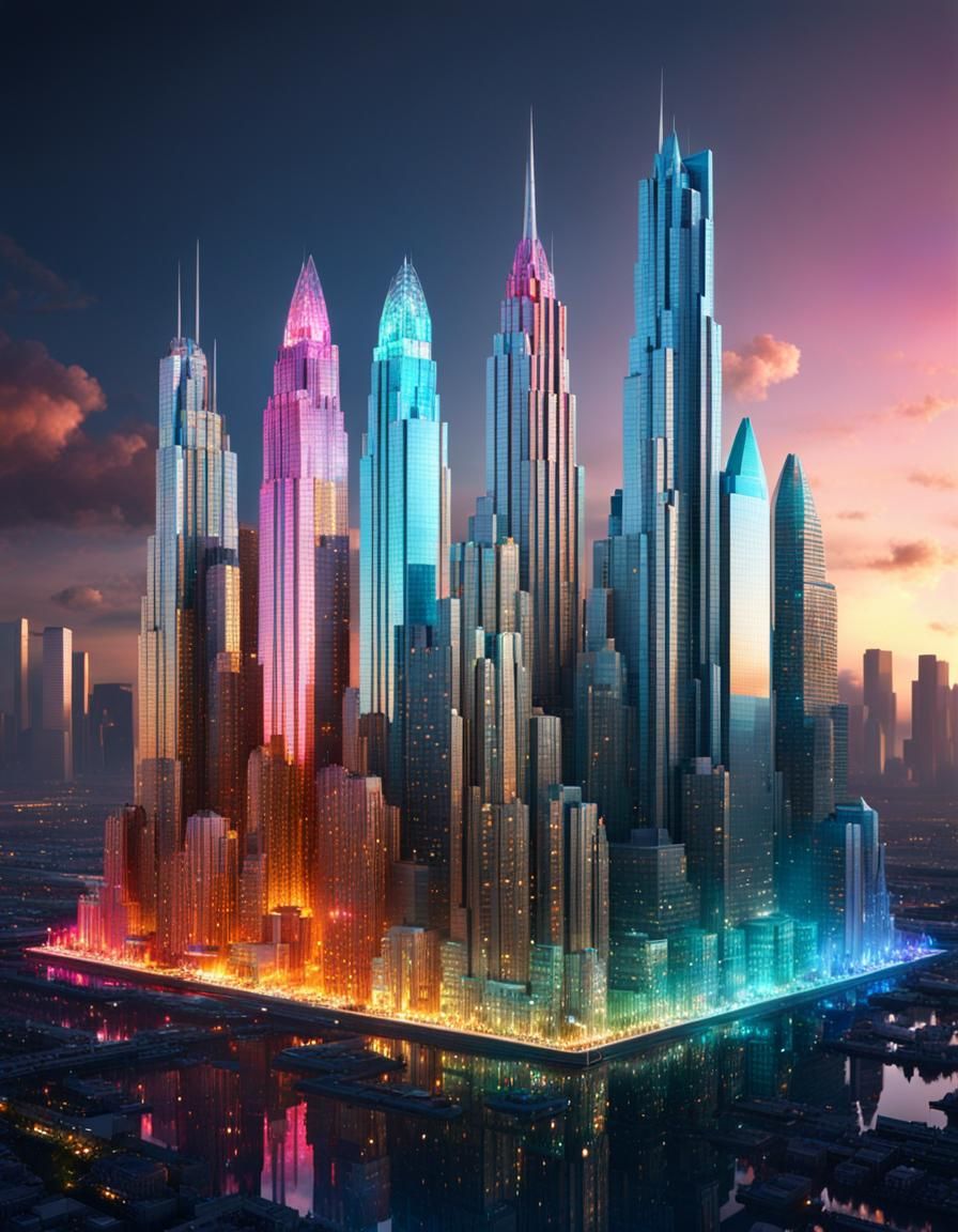 Crystal City: A Hyperdetailed 3D Render