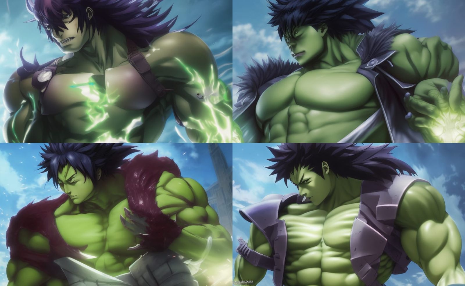 Hulk Rages: Anime Key Visual, Manga Style