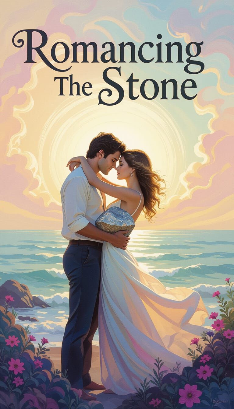 Surreal Dreamscape: Romantic Embrace in Ethereal Light