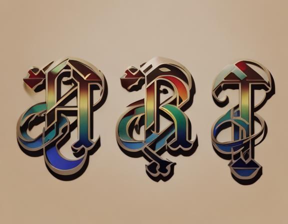 Calligraphic ART Logo with Golden Ratio Design