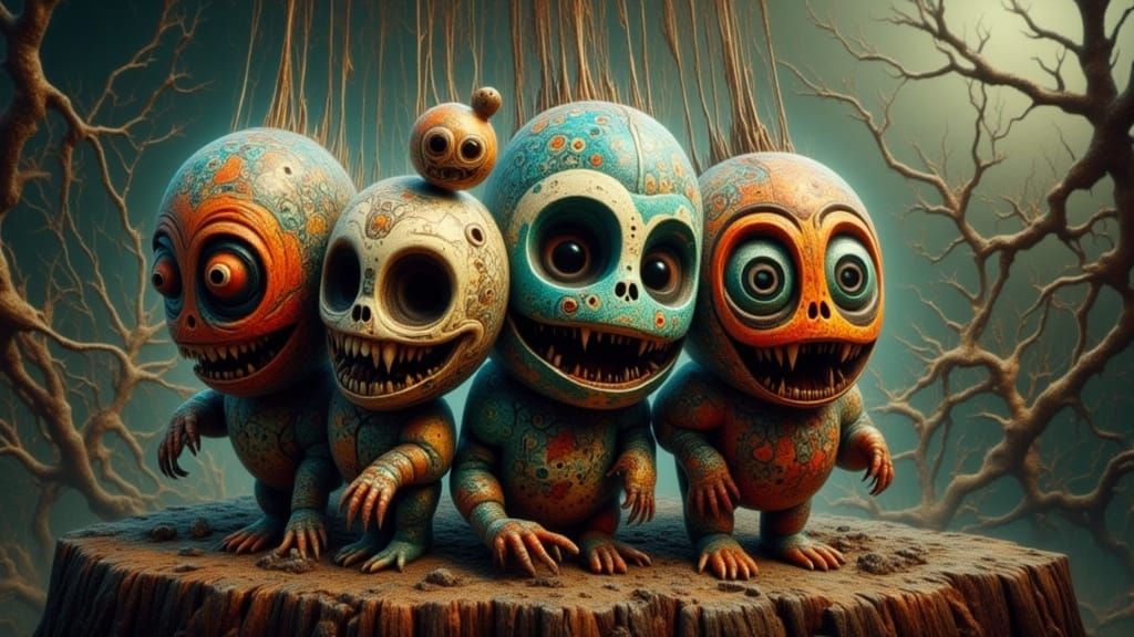 Surreal Puppets on a String Concept Art