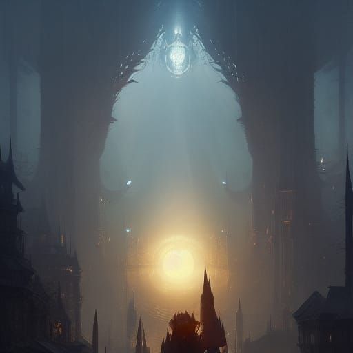 Hyperdetailed Sun in Dark Fantasy Style