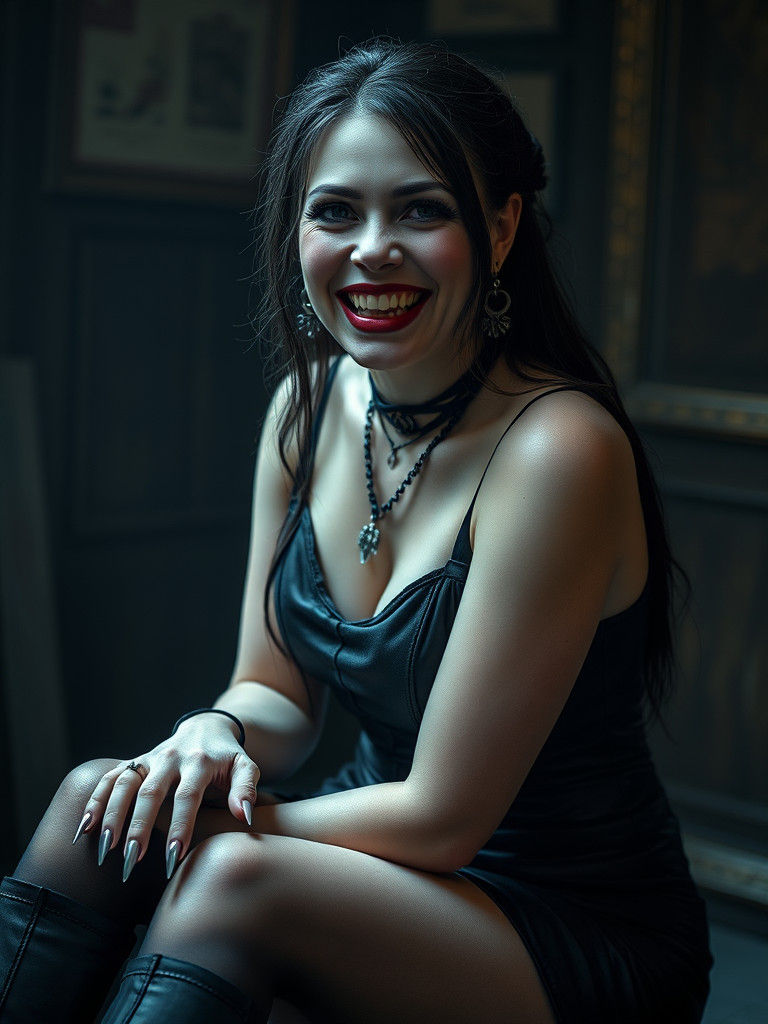 Snow White Vampiress in Gothic Attire