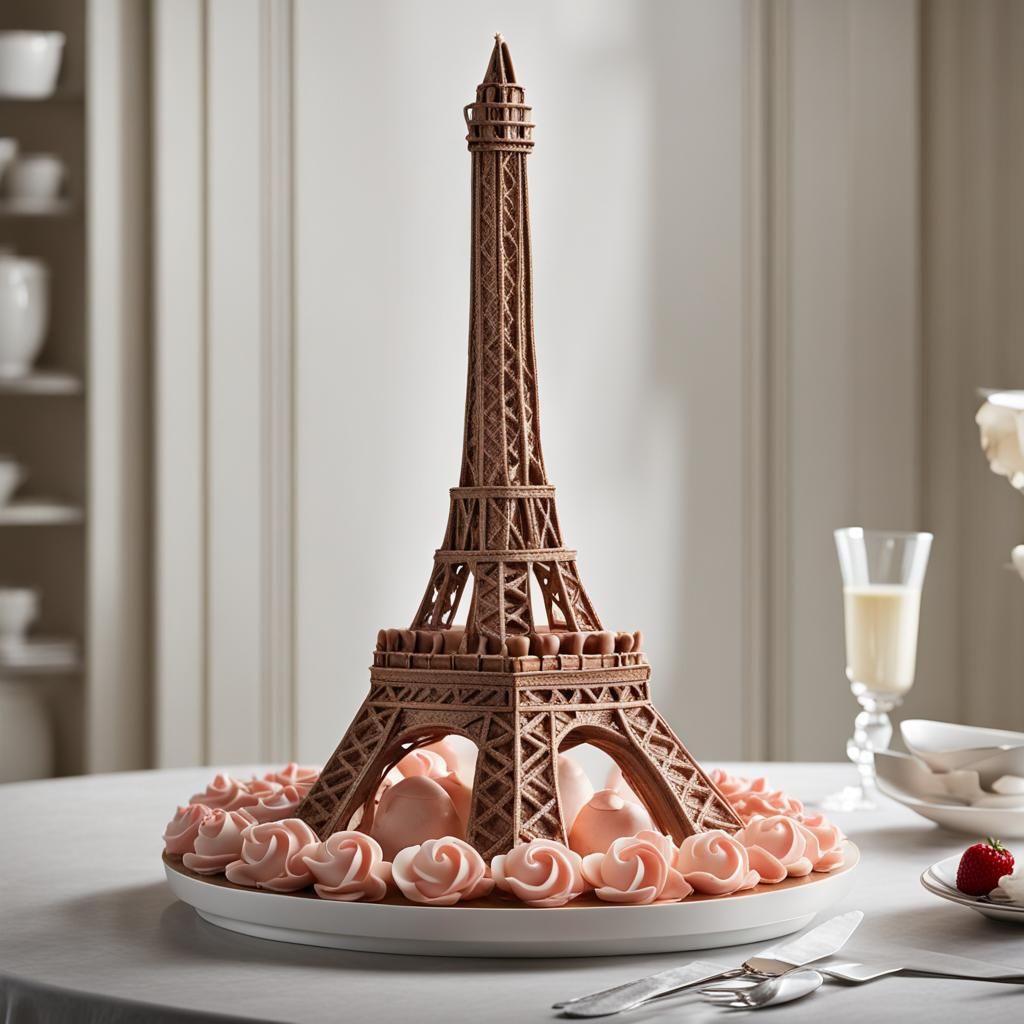 Eiffel Tower Cake Sculpture: A Culinary Masterpiece