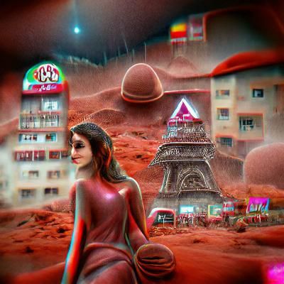 Retro-Futuristic Martian Metropolis Unveiled in Vibrant Cosm...