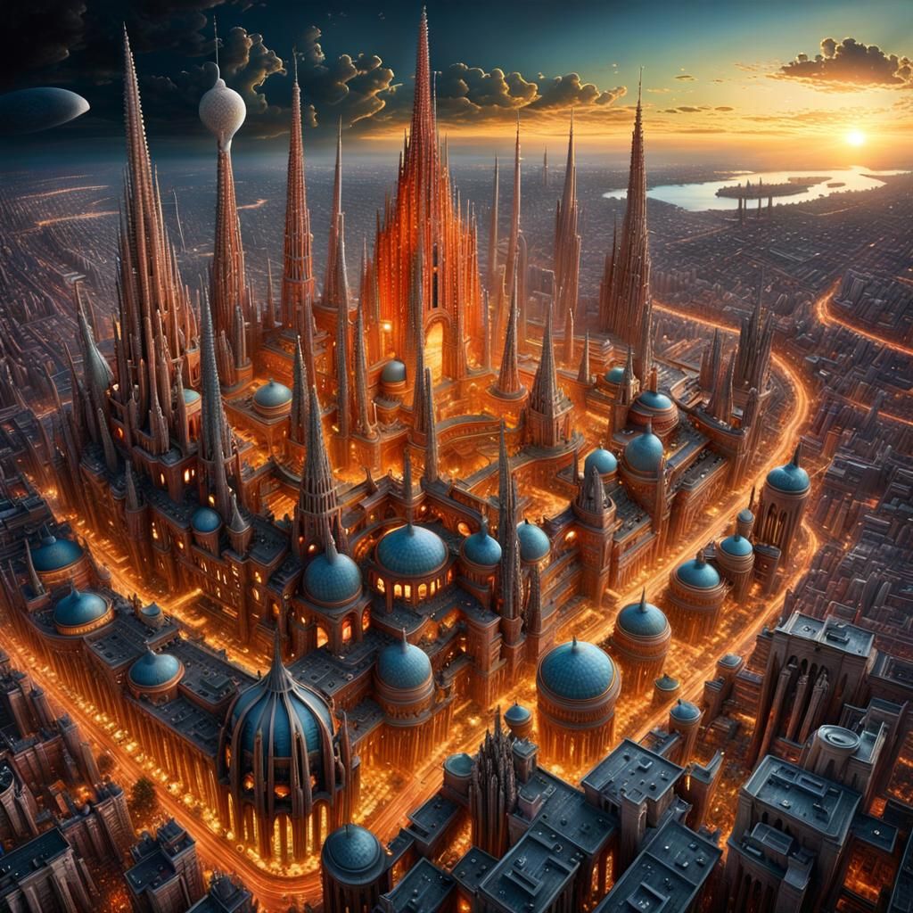 Futuristic cityscape