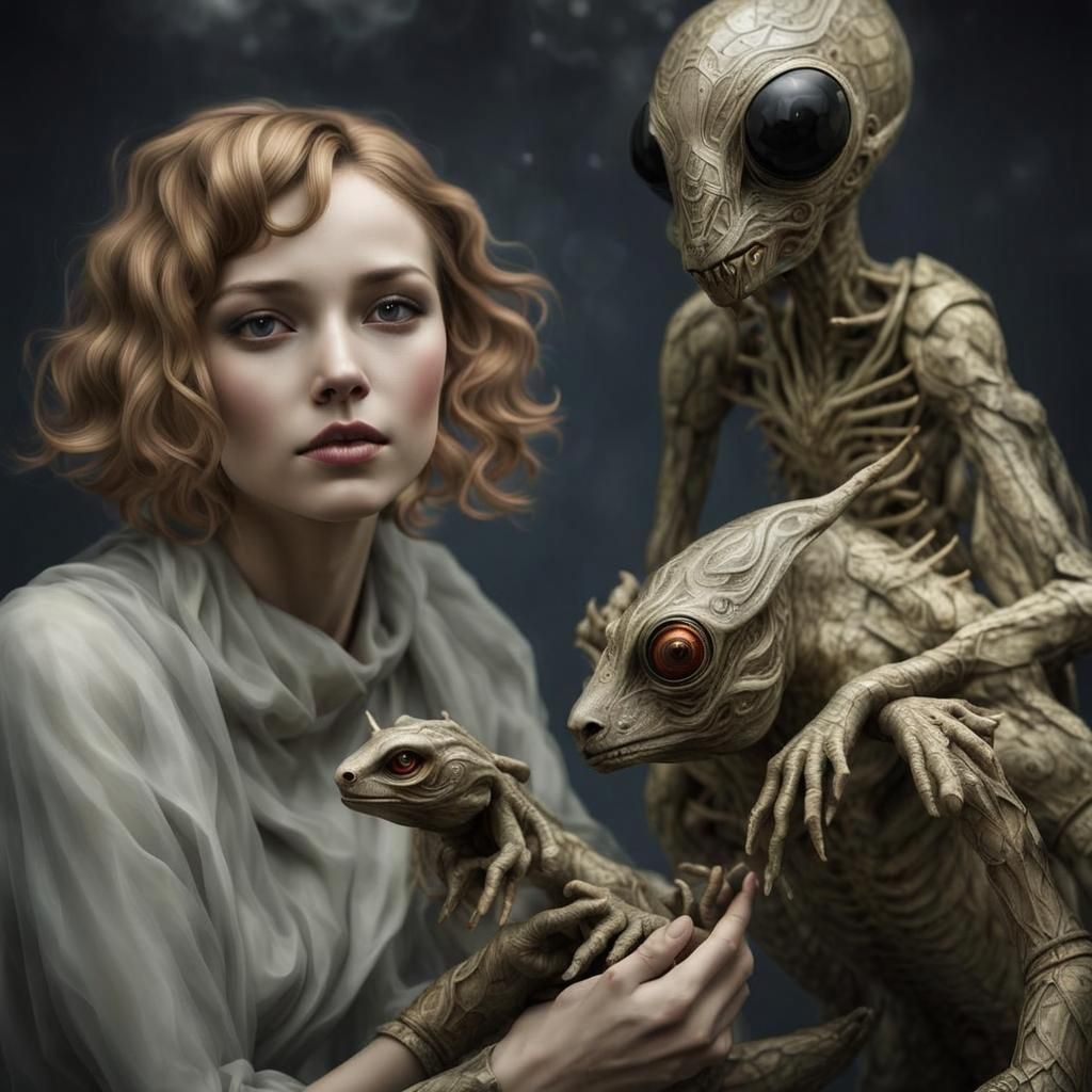 Hyperrealistic Alien Portraits in Photorealistic Style
