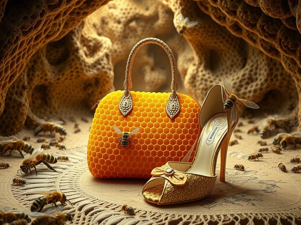High Heels and bag-  Theme = Bee